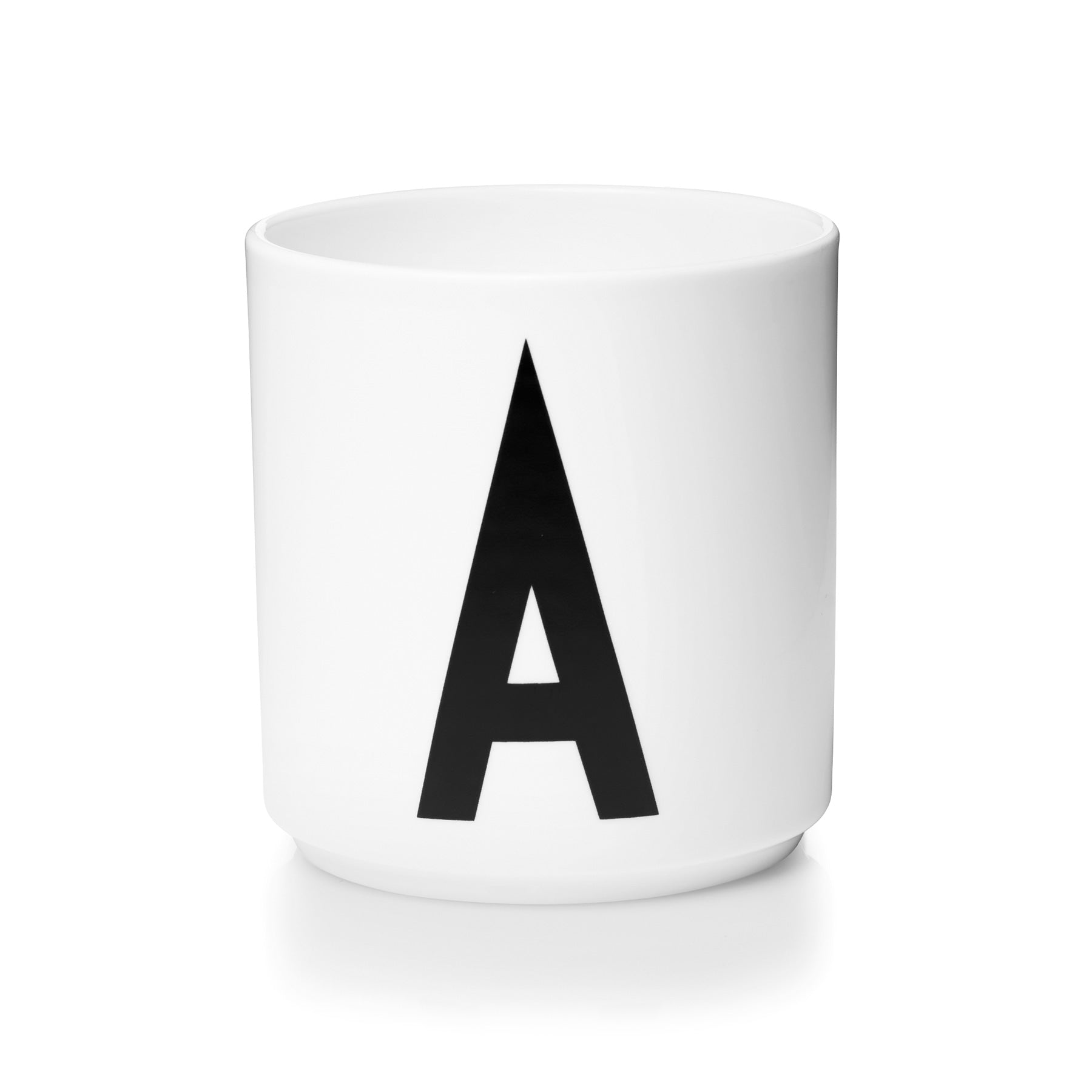 Design Letters - AJ Porzellan Becher A-Z | A / weiß