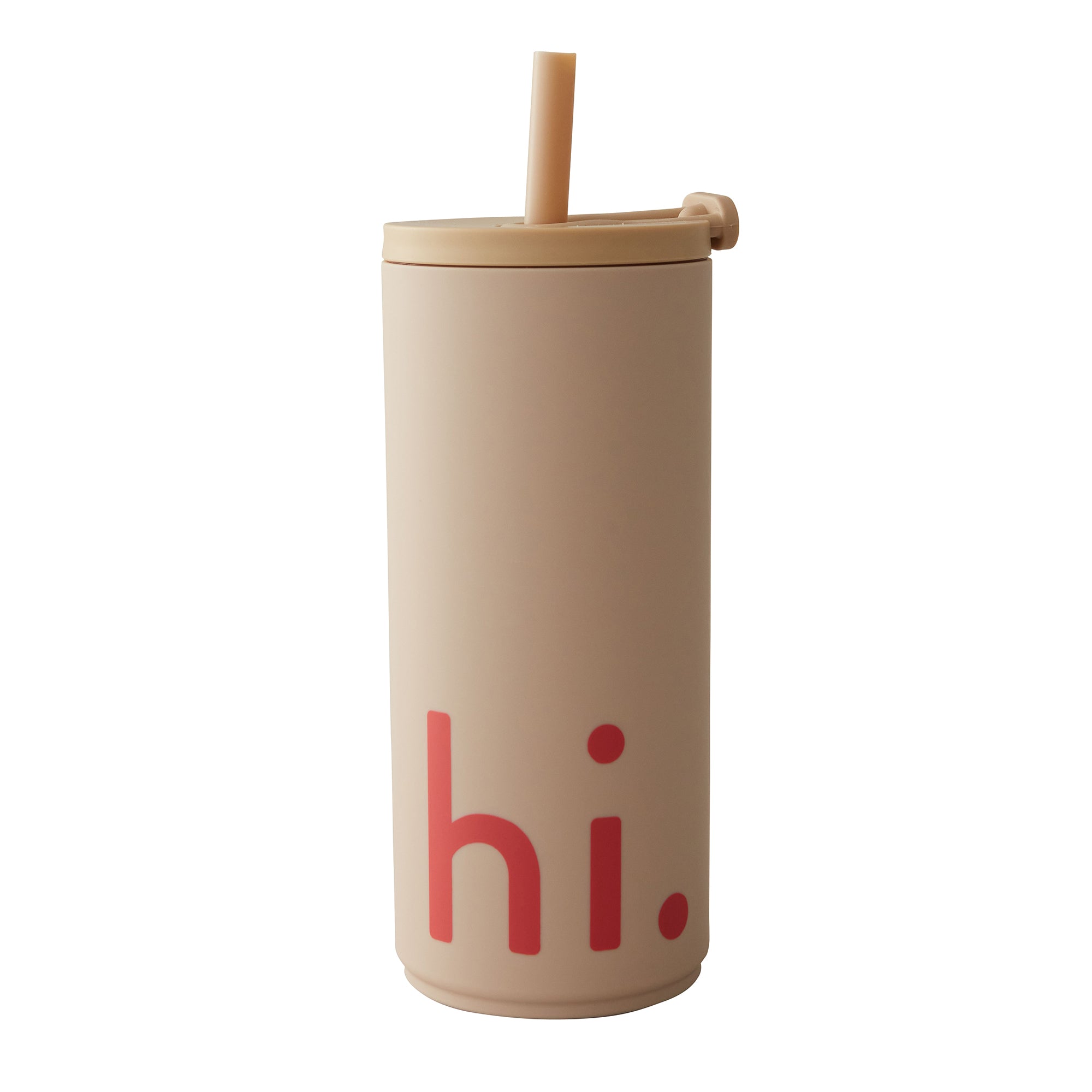 Design Letters - Hi Travel Trinkhalm-Becher | beige
