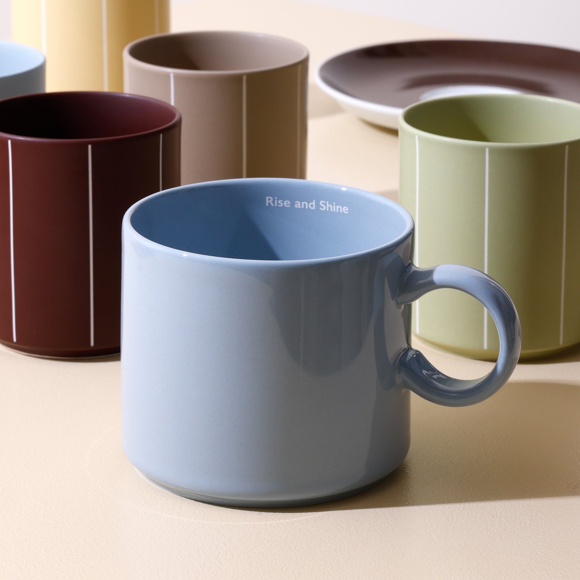 Design Letters - Nordic Jumbo Porzellan Becher | Rise and Shine