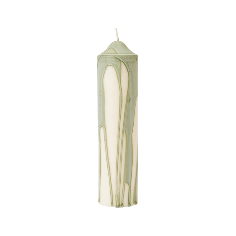 Ferm Living - Dryp Blockkerze | tea green