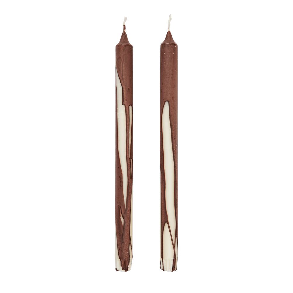 Ferm Living - Dryp Stabkerzen Set | dark chocolate
