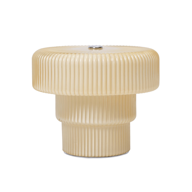 Ferm Living - Ripple LED Akku-Leuchte | hellbeige