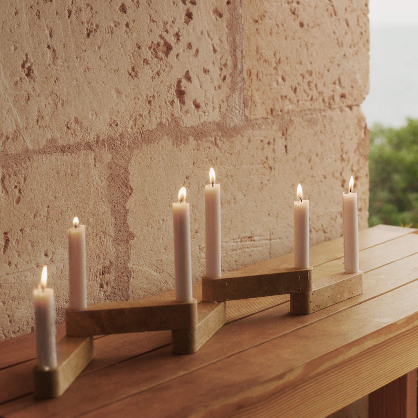 Ferm Living - Newel Modular Kerzenhalter | Travertin