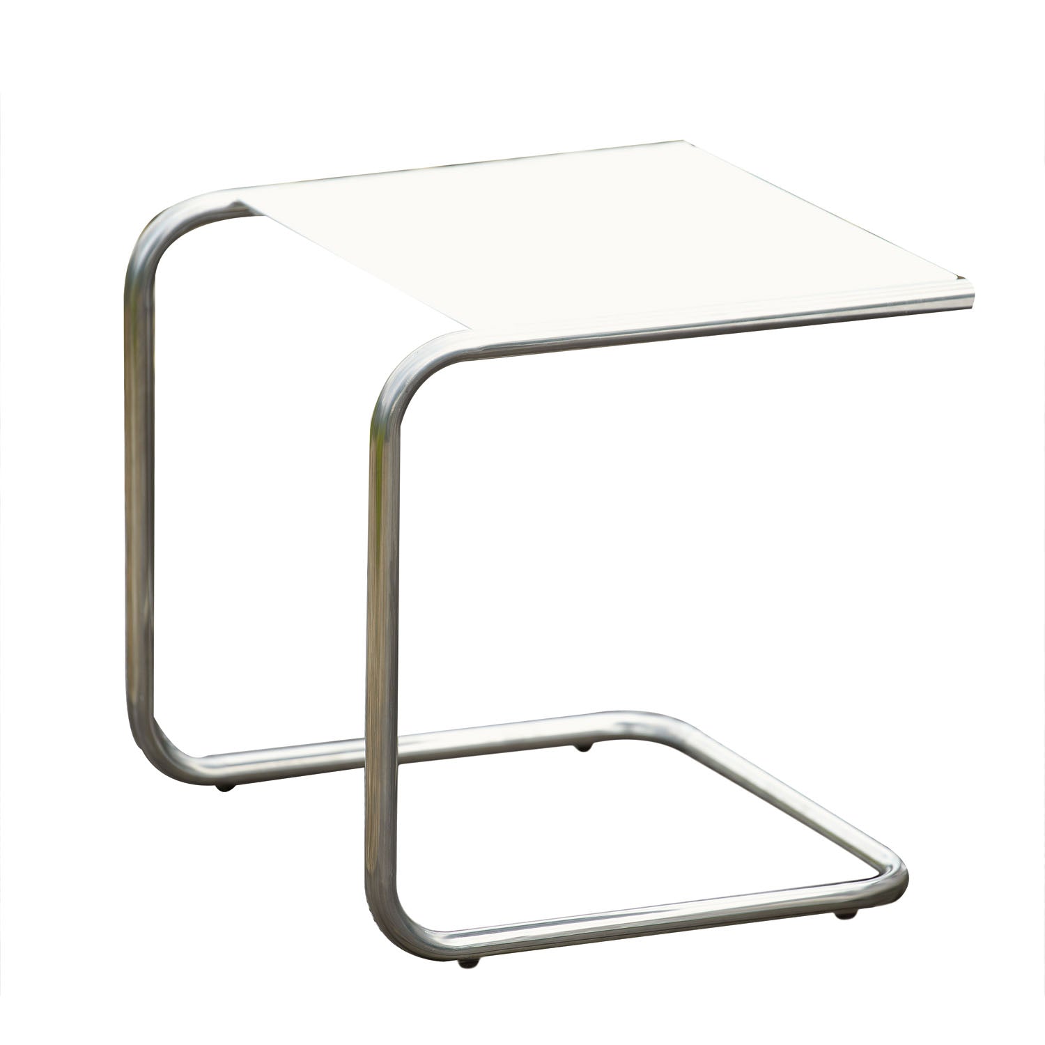 Fiam - Club Beistelltisch | weiß / Aluminium