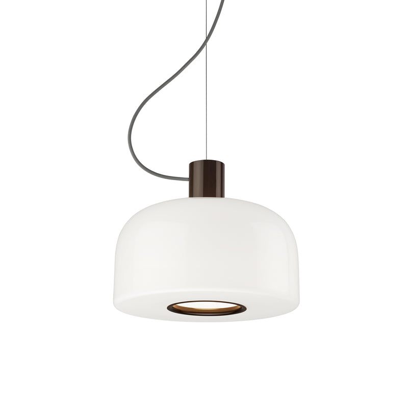 Flos - Bellhop Glass Pendelleuchte | Ø 33 cm / braun