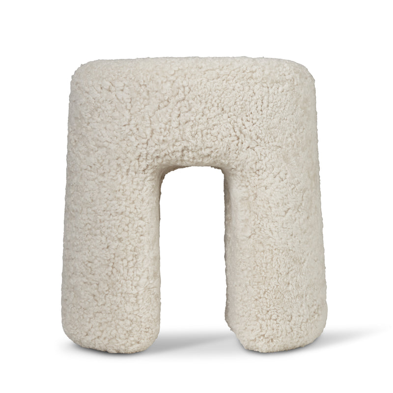 Fredericia - Sequoia Pouf | Lammfell Moonlight