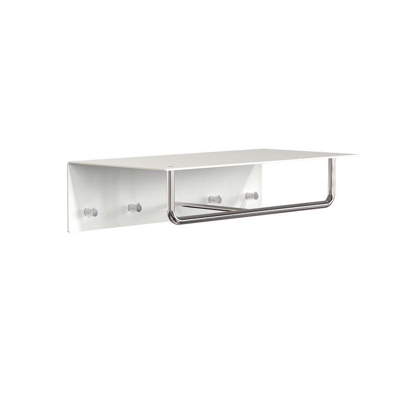 Frost - Unu Wandgarderobe mit Haken und Stange | 600 mm / weiß