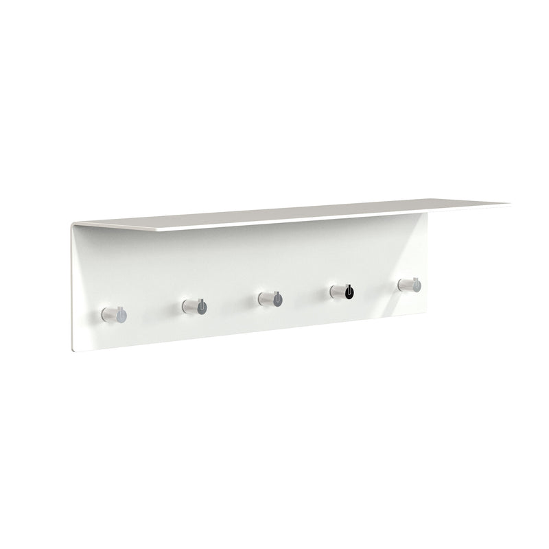Frost - Unu Wandgarderobe | 60 x 15 x 15 cm / weiß matt/weiß poliert