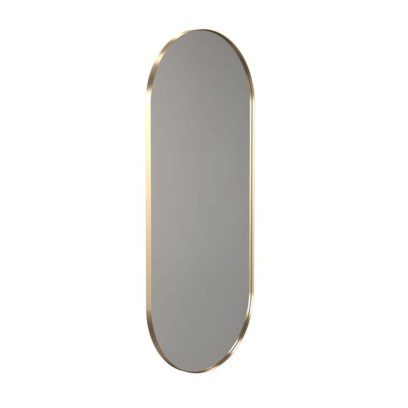 Frost - Unu Wandspiegel mit Rahmen oval | 60 x 140 cm / gold gebürstet