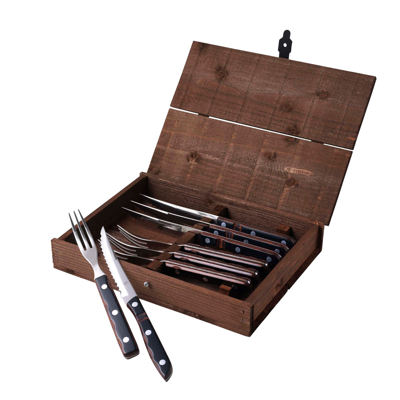 Gense - Old Farmer Steak Besteck | 8-tlg. / Holz