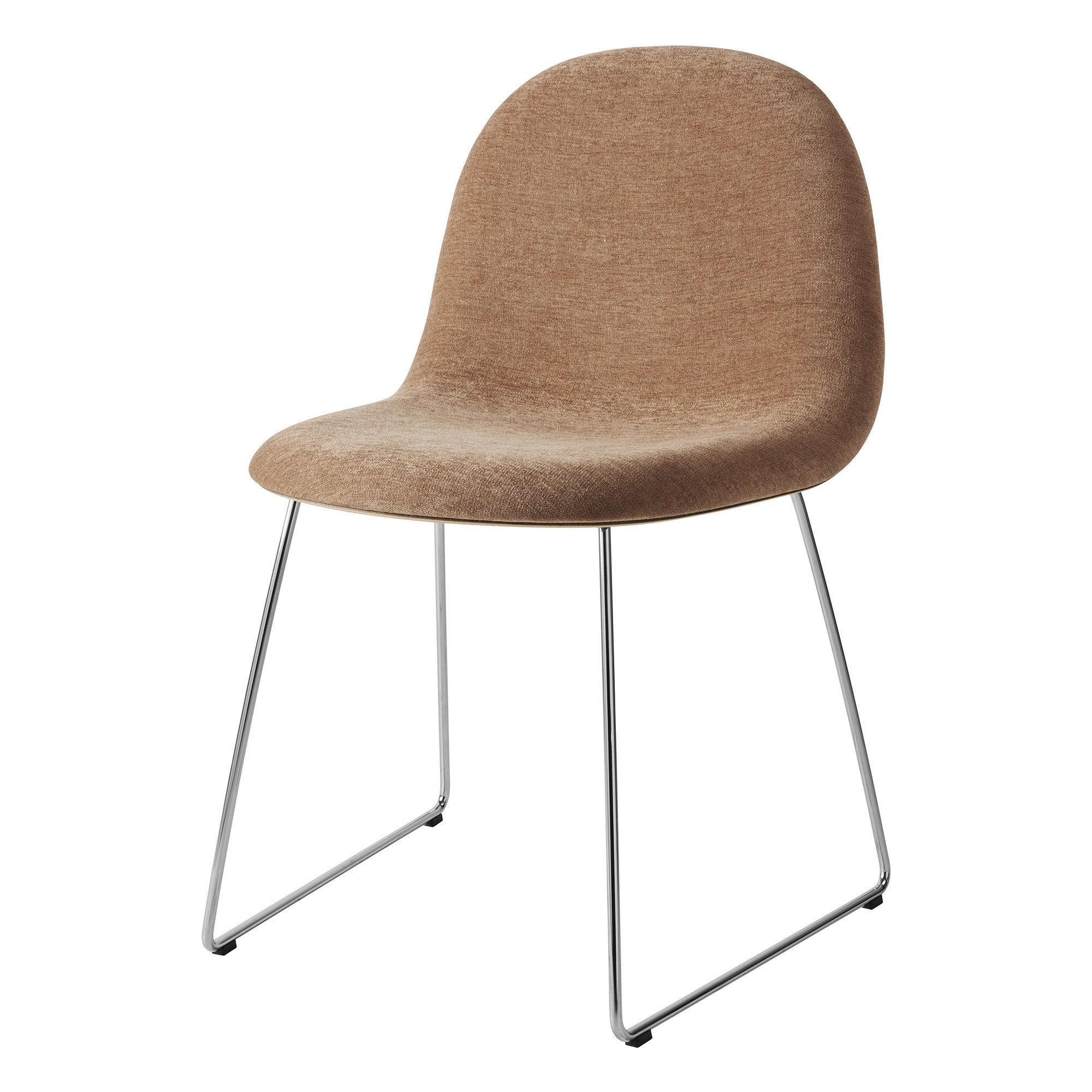 Gubi - 3D Stuhl | Dedar Belsuede Special FR braun orange (132)