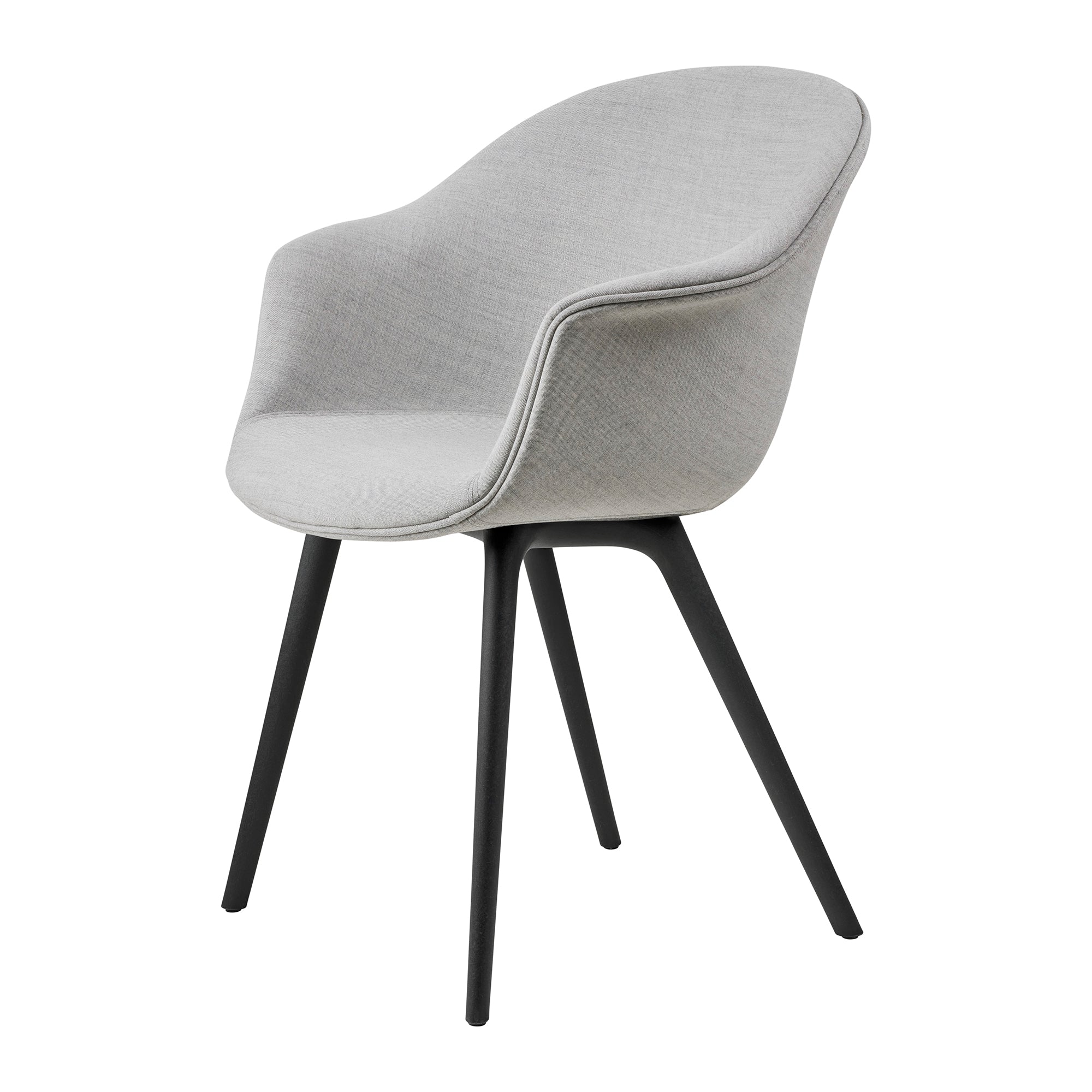 Gubi - Bat Dining Stuhl mit Vollpolsterung | Kvadrat Remix 3 (123) / Plastic Base