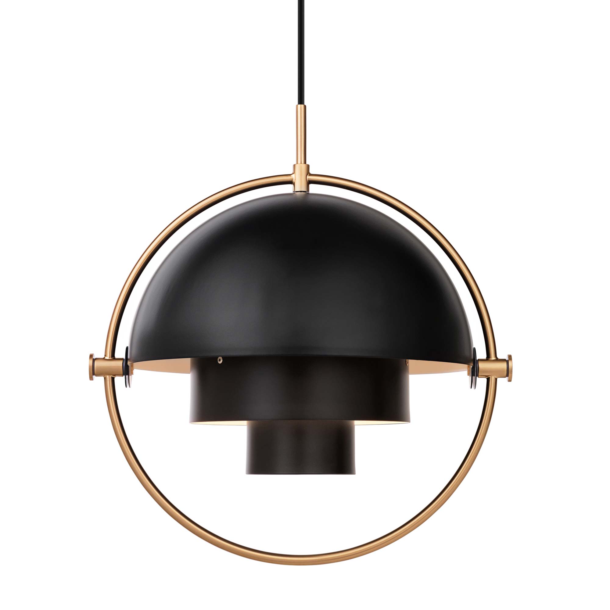 Gubi - Multi-Lite Pendelleuchte | Ø 36 cm / Messing / schwarz
