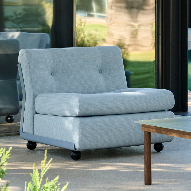 HAY - Amanta 1-Sitzer Sofa | Kvadrat Naveli frost blue/blaugrau (723)