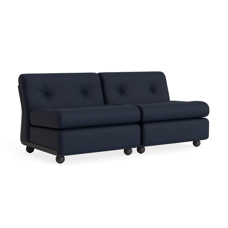 HAY - Amanta 2-Sitzer Sofa | HAY Maglia anthrazit/blauschwarz