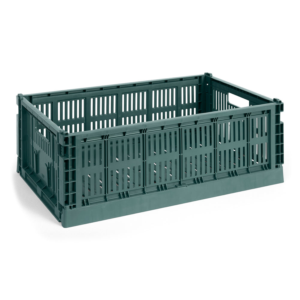 HAY - Colour Crate Korb L recycled | Single / L / dark green