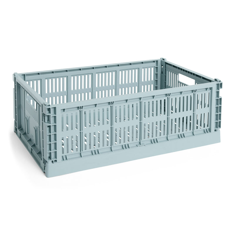 HAY - Colour Crate Korb L recycled | Single / L / dusty blue