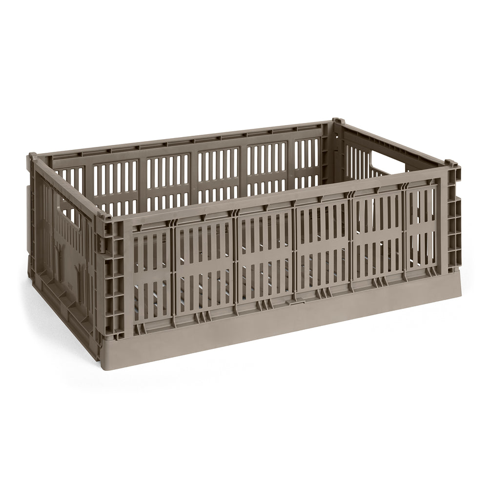 HAY - Colour Crate Korb L recycled | Single / L / warm grey