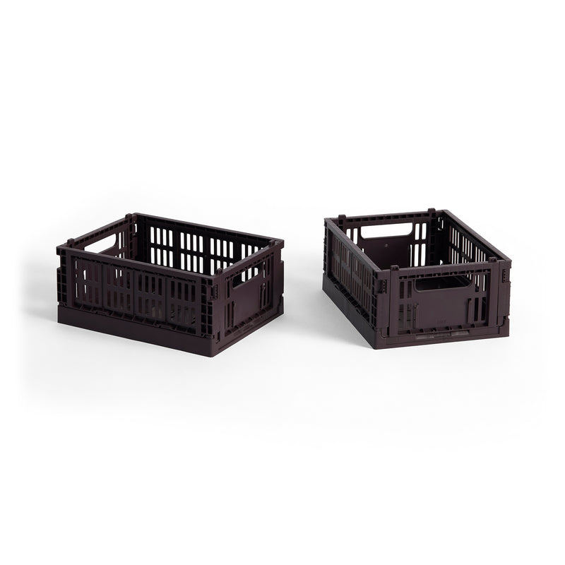 HAY - Colour Crate Korb Mini recycled | bordeaux