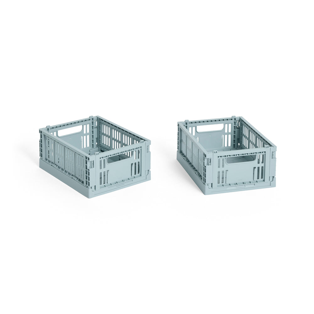 HAY - Colour Crate Korb Mini recycled | dusty blue