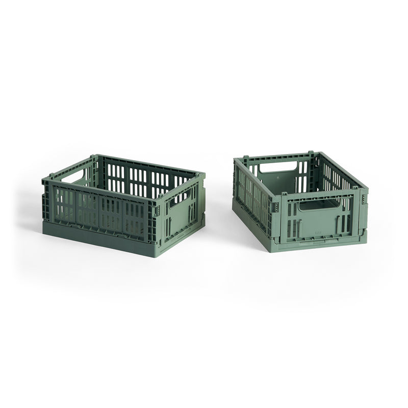 HAY - Colour Crate Korb Mini recycled | sage green