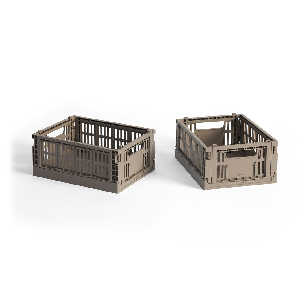 HAY - Colour Crate Korb Mini recycled | warm grey