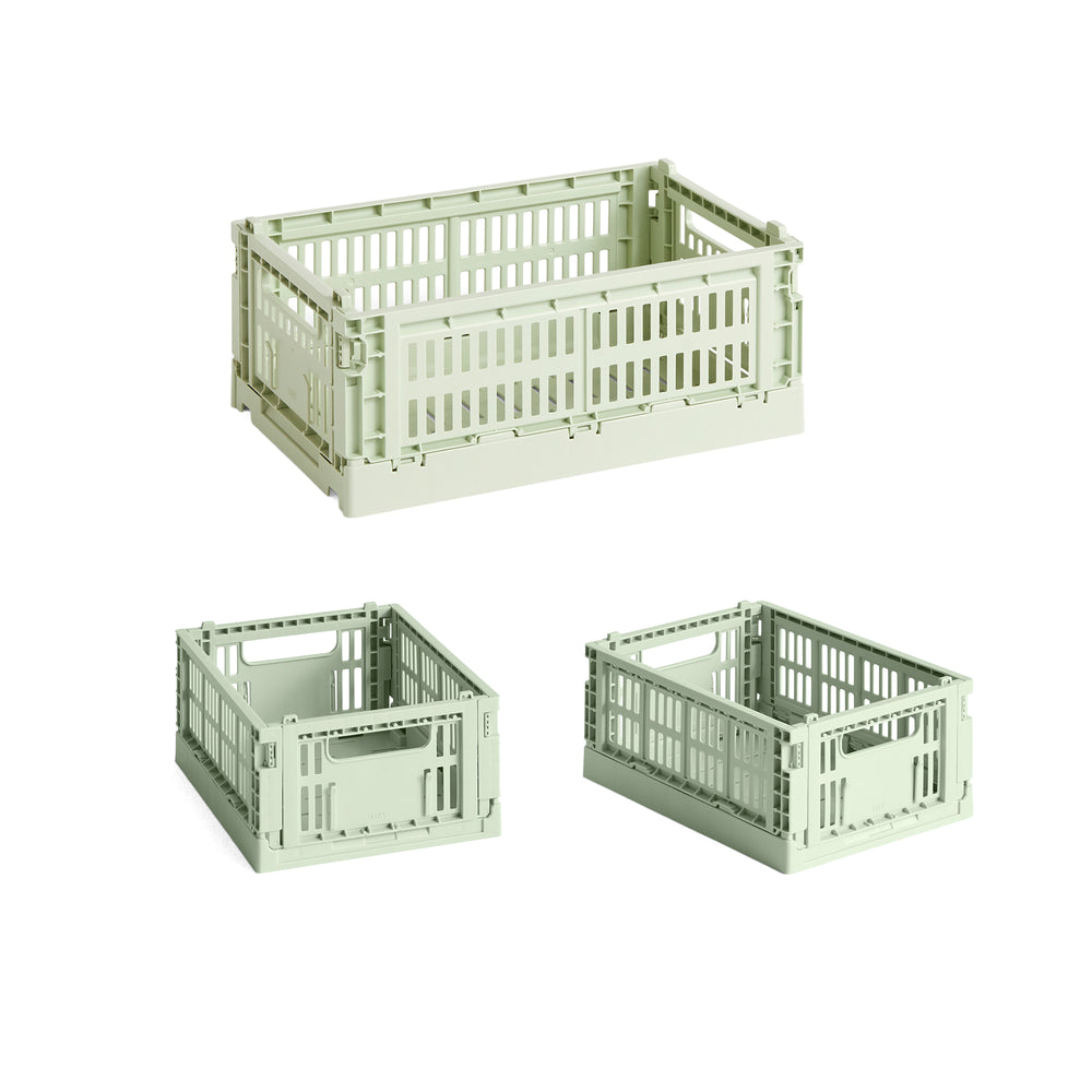 HAY - Colour Crate S Korb-Set recycled | 3er-Set / mint
