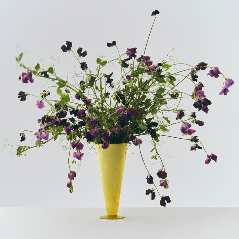 HAY - Conical Vase | L / yellow and lime green
