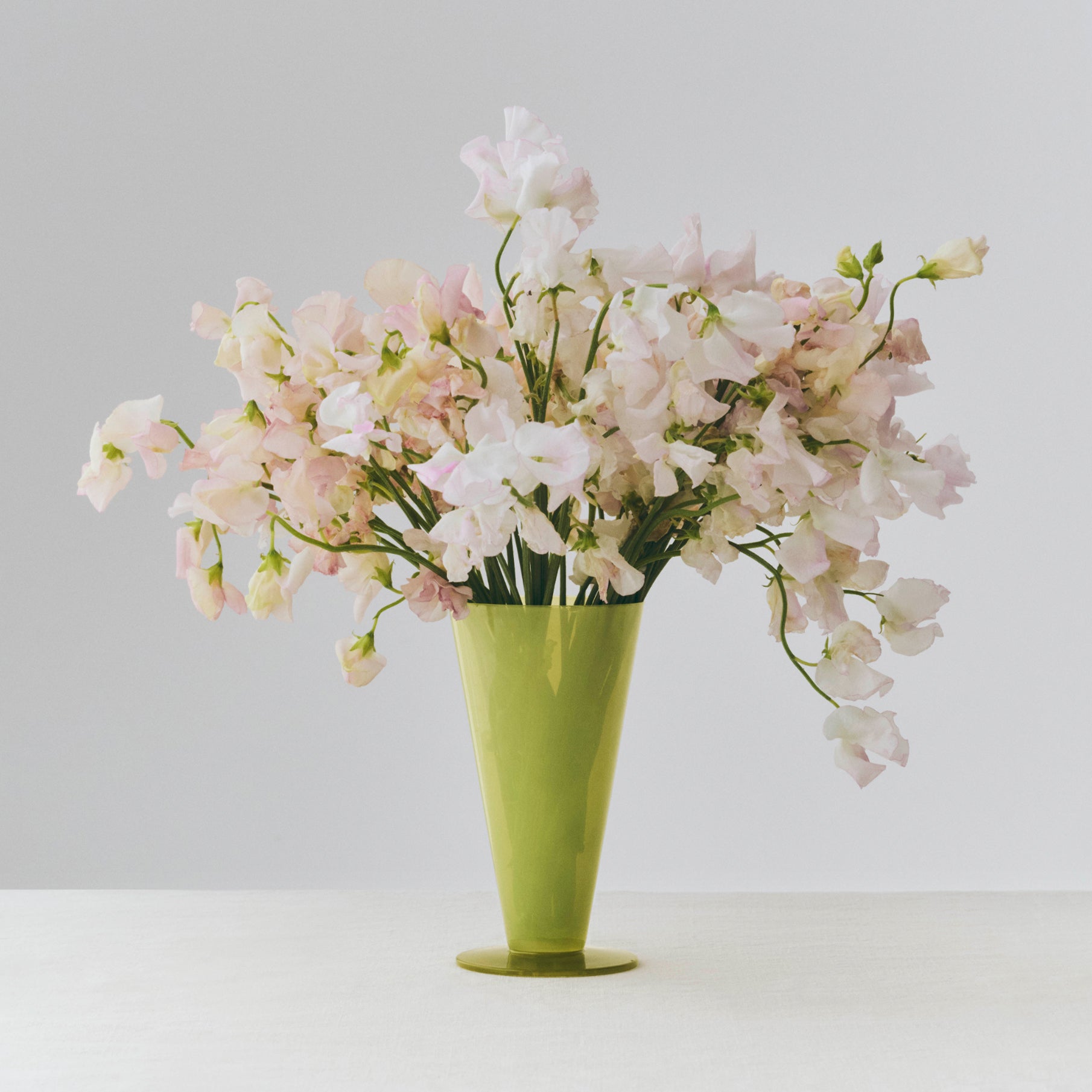 HAY - Conical Vase | S / light green and dark lime