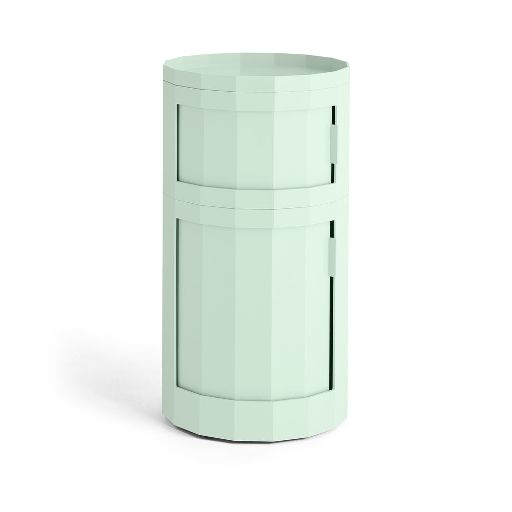 HAY - Facet Cabinet mit Füßen und Rollen | 110 cm / soft mint