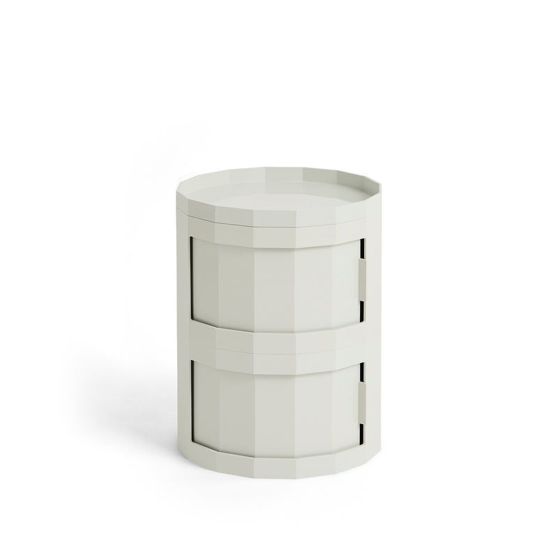 HAY - Facet Cabinet mit Füßen und Rollen | 20 cm / misty grey