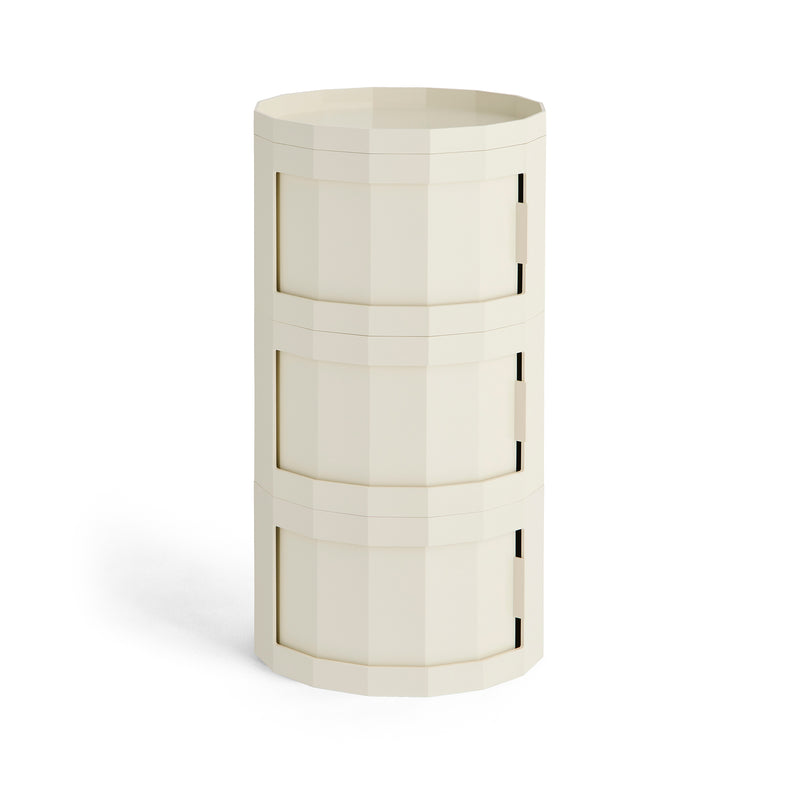 HAY - Facet Cabinet mit Füßen und Rollen | 30 cm / eggshell