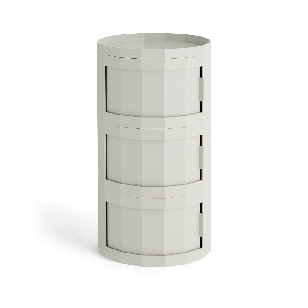 HAY - Facet Cabinet mit Füßen und Rollen | 30 cm / misty grey