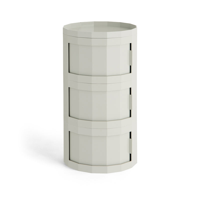 HAY - Facet Cabinet mit Füßen und Rollen | 30 cm / misty grey