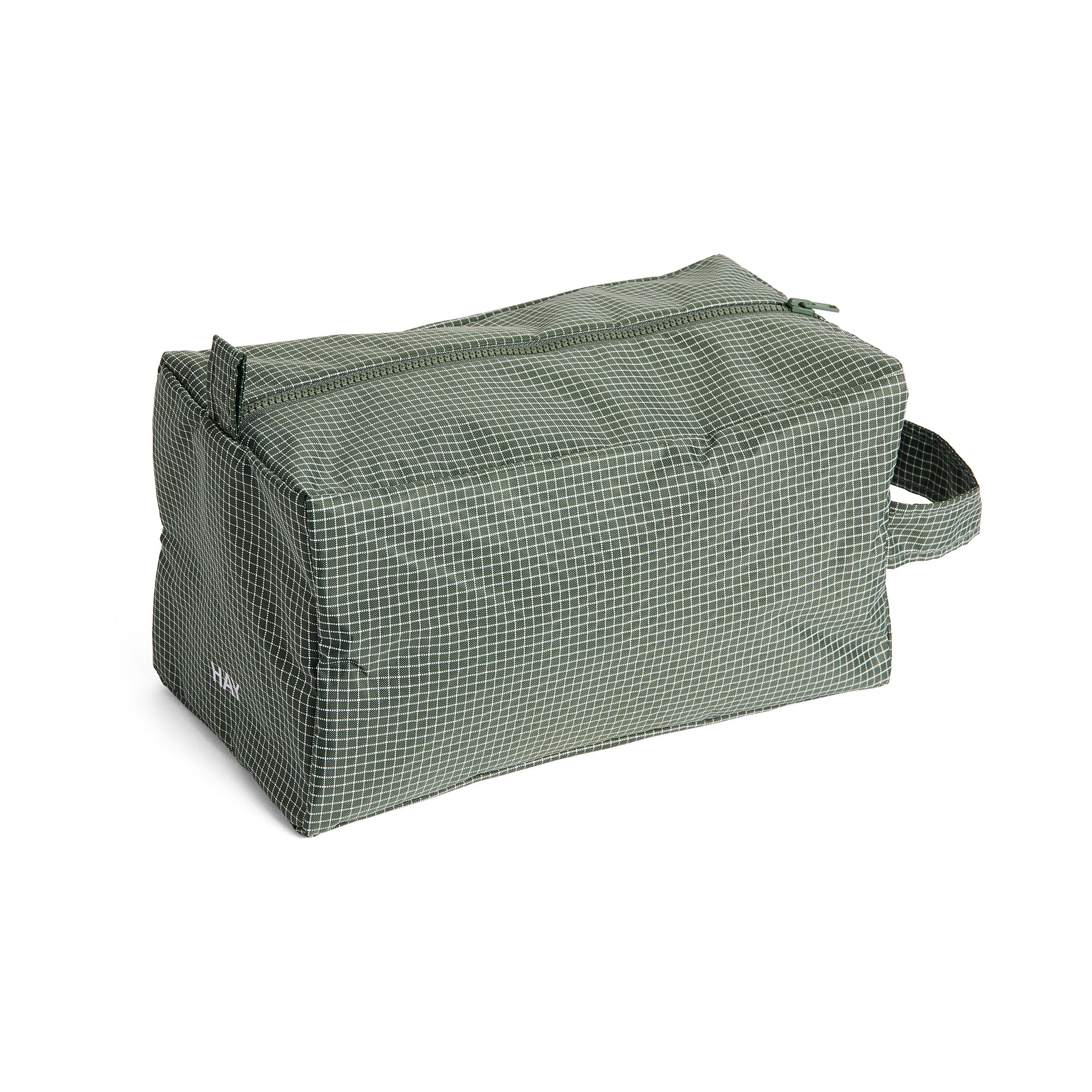 HAY - Grid Wash Bag | dunkelgrün