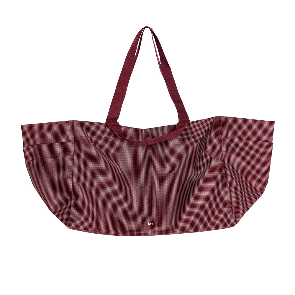 HAY - Grid Weekend Bag | burgundy