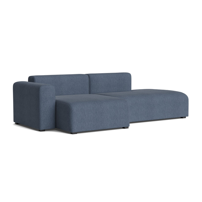 HAY - Mags Sofa 2,5-Sitzer mit niedriger Armlehne | Turf blue grey / Armlehne links / Kombination 3