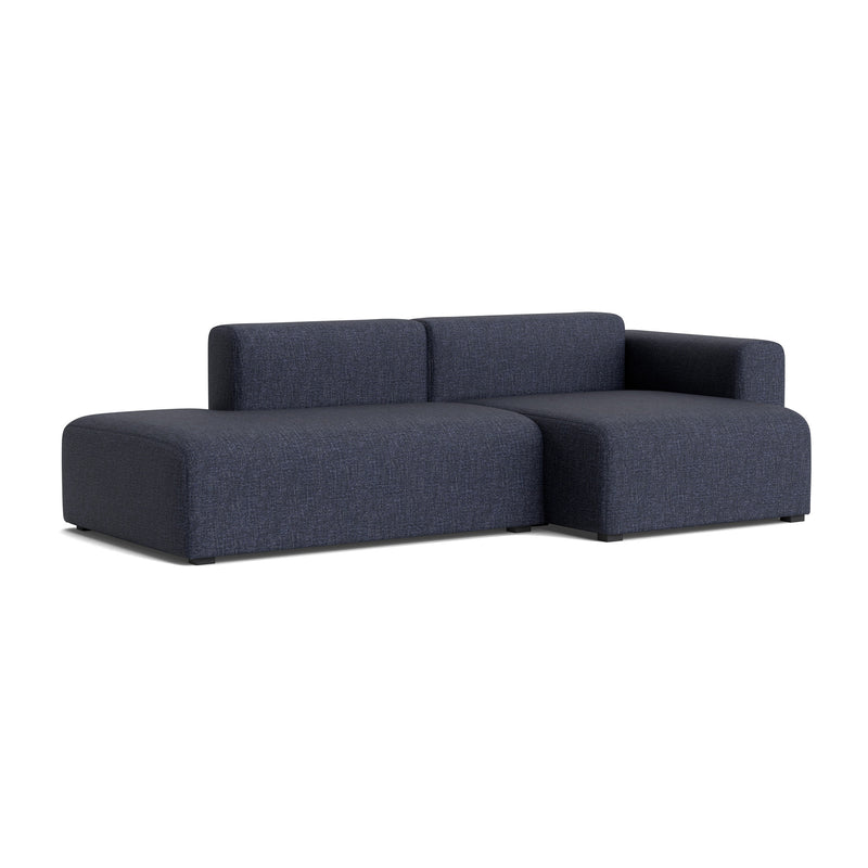 HAY - Mags Sofa 2,5-Sitzer mit niedriger Armlehne | Overlap dunkelgrau (03) / Armlehne rechts / Kombination 3