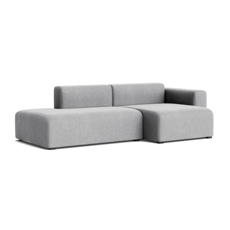 HAY - Mags Sofa 2,5-Sitzer mit niedriger Armlehne | Kvadrat Hallingdal 65 hellgrau (130) / Armlehne rechts / Kombination 3