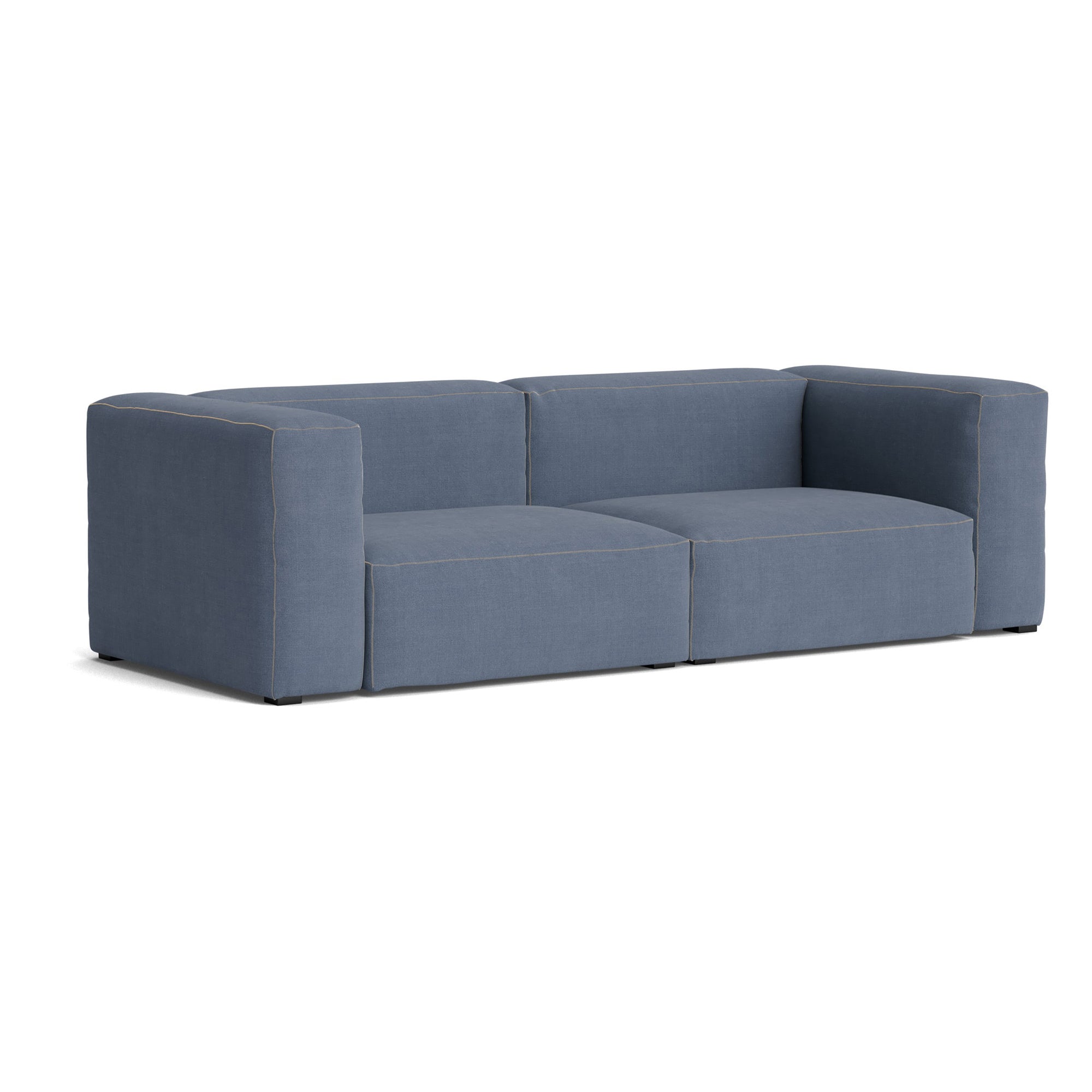 HAY - Mags Soft Sofa 2,5-Sitzer | Linara blau (198) / Armlehne beidseitig / Kombination 1