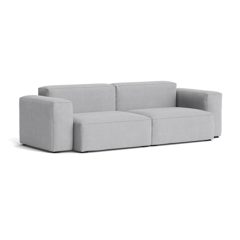 HAY - Mags Soft Sofa 2,5-Sitzer mit niedriger Armlehne | Linara hellgrau (443)