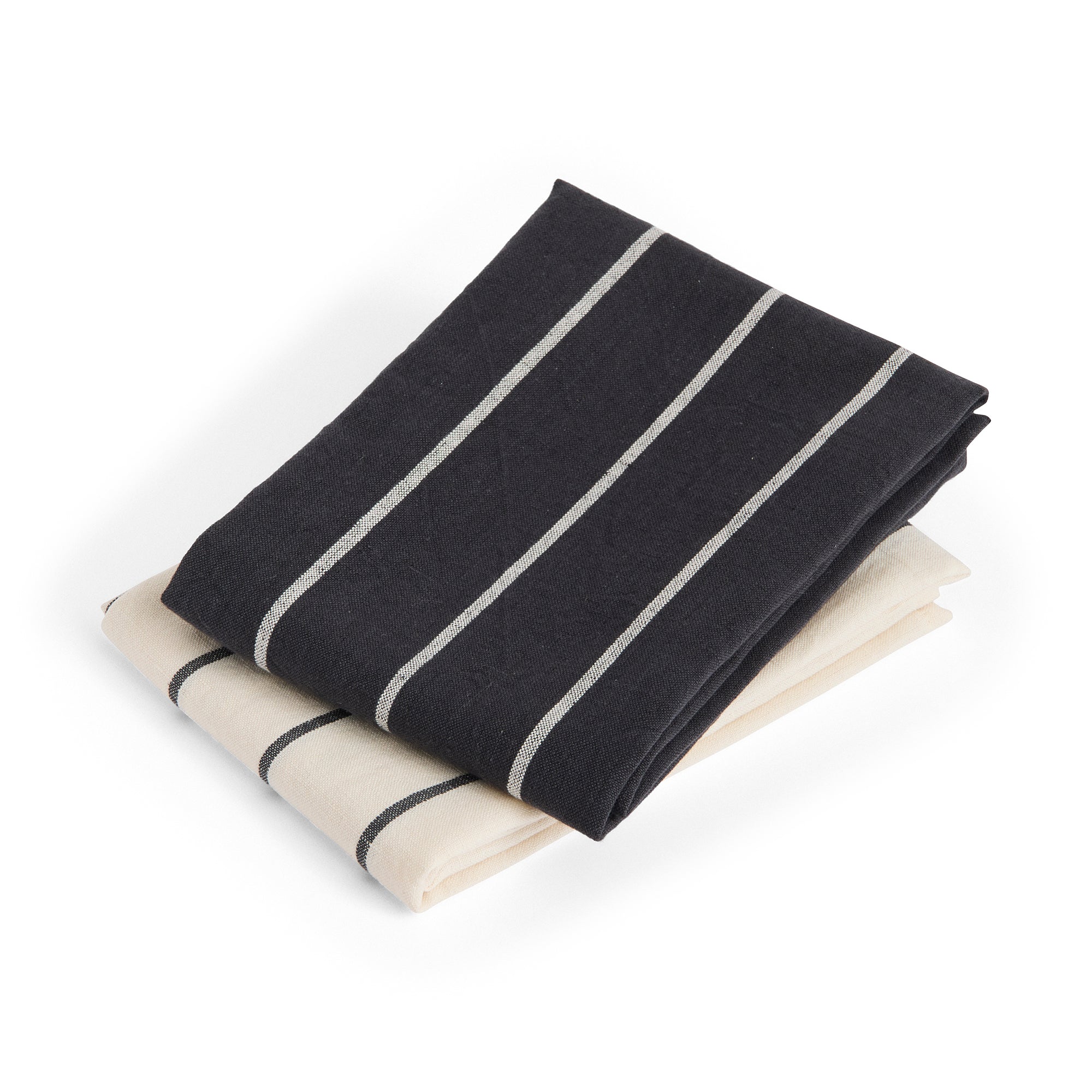 HAY - Outdoor Market Geschirrtuch | black with beige stripe