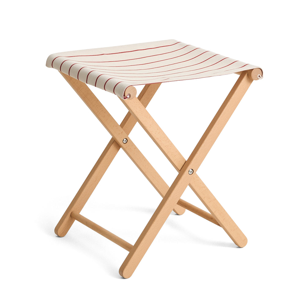 HAY - Outdoor Market Klapphocker | beige with red stripe