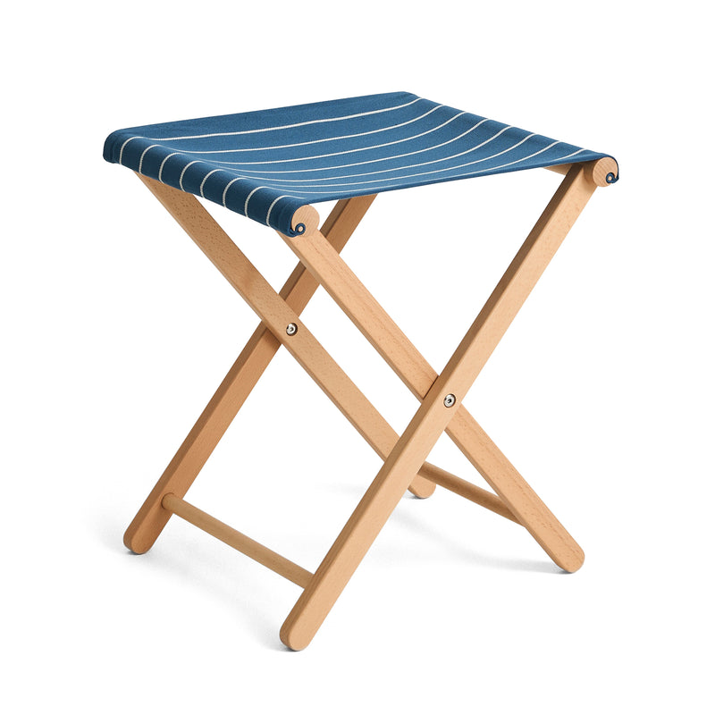 HAY - Outdoor Market Klapphocker | blue with beige stripe