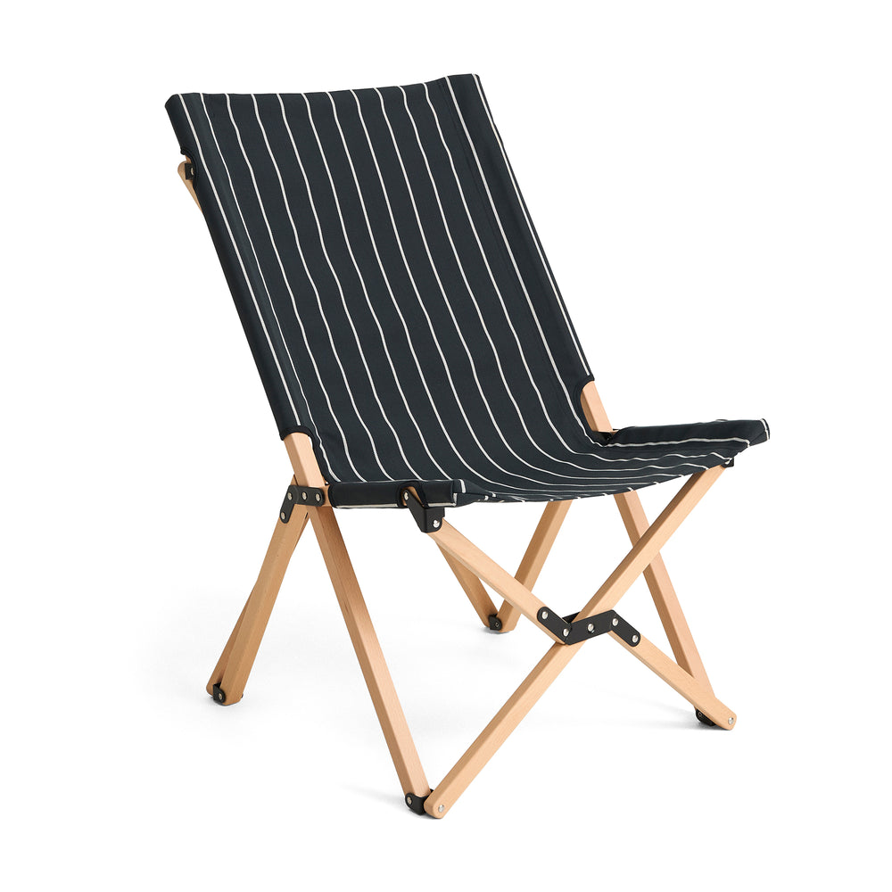 HAY - Outdoor Market Klappstuhl | black with beige stripe