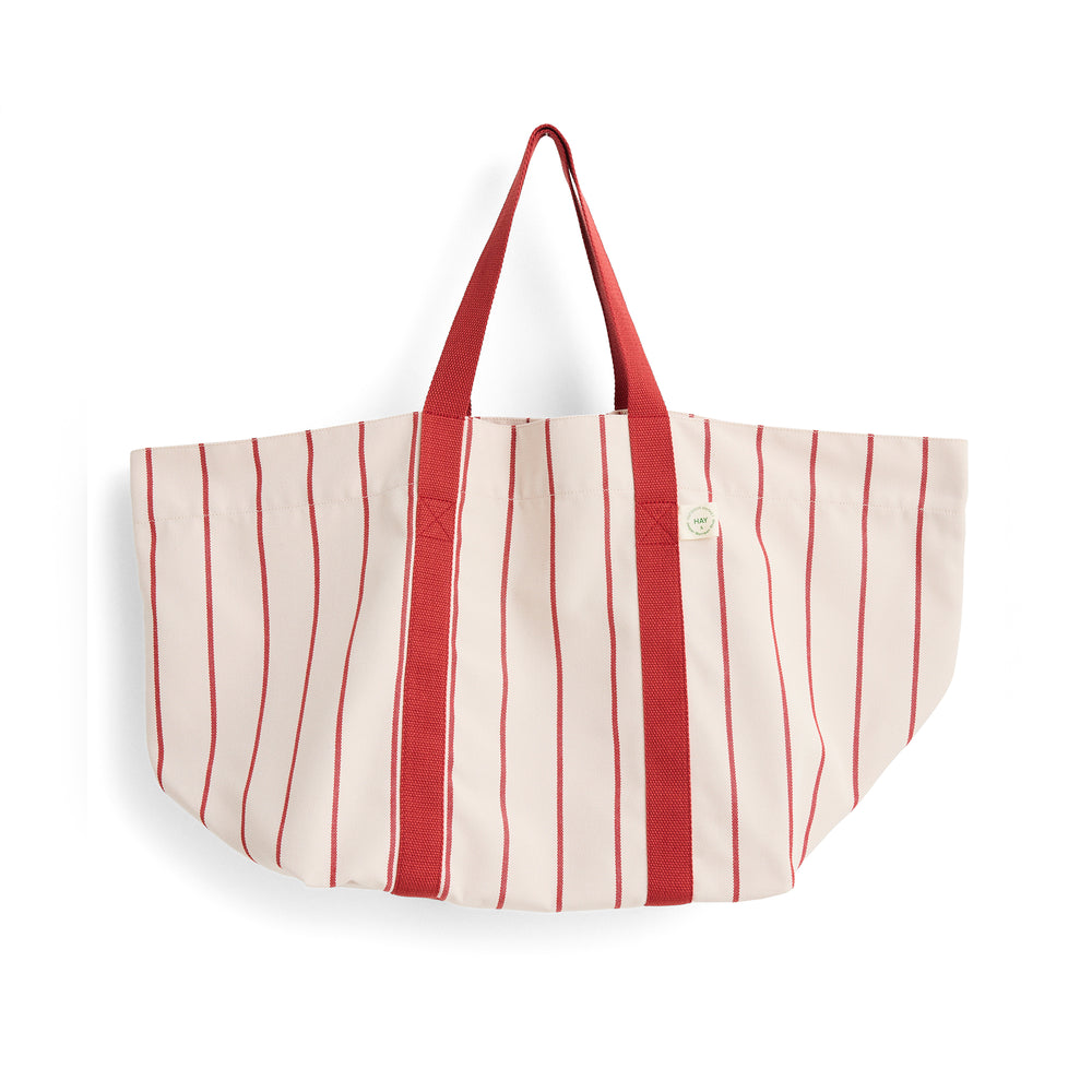 HAY - Outdoor Market Picknick Tasche | beige with red stripe