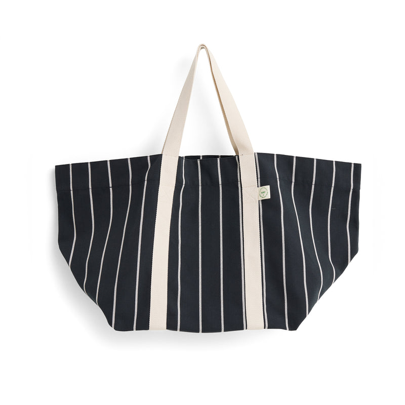 HAY - Outdoor Market Picknick Tasche | black with beige stripe
