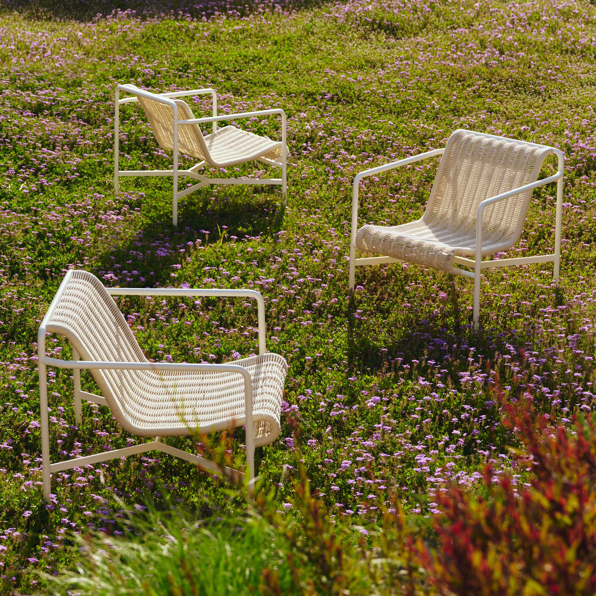 HAY - Palissade Cord Lounge Chair Low | cremeweiß