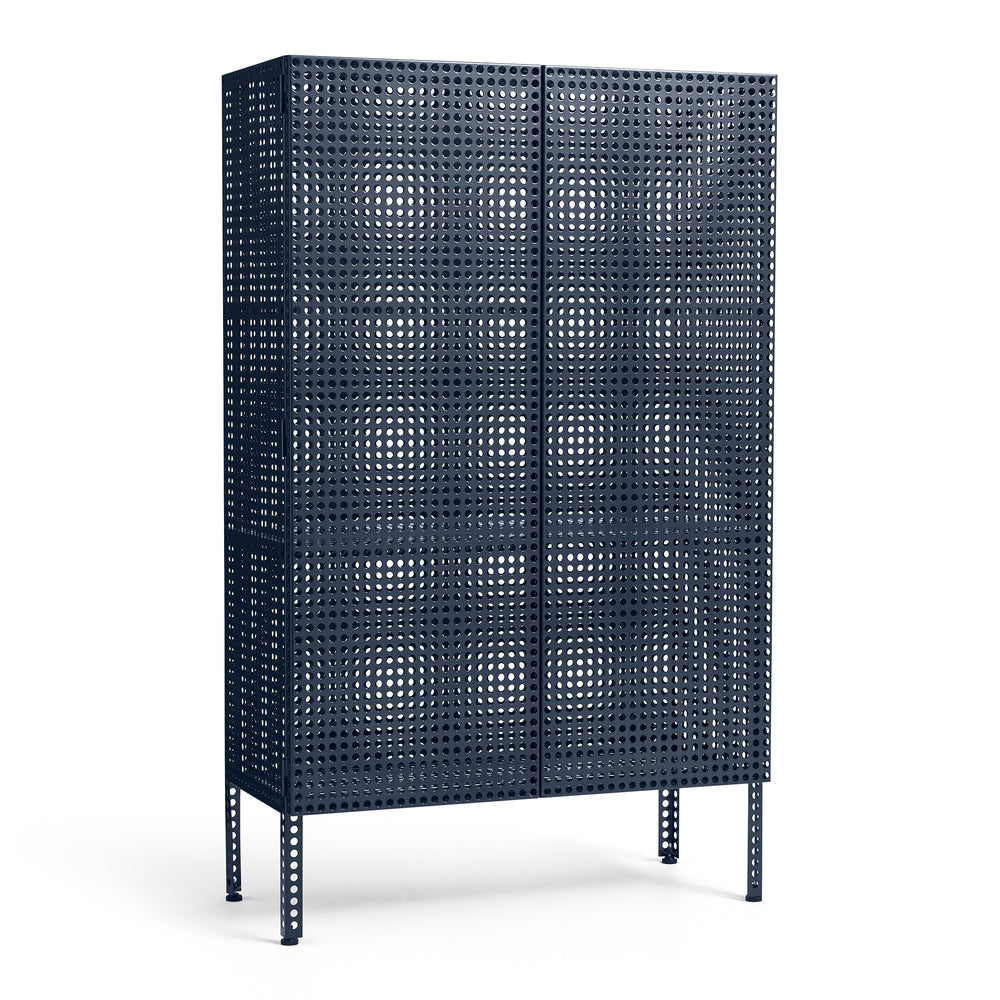HAY - Perforated Cabinet | large / steel blue