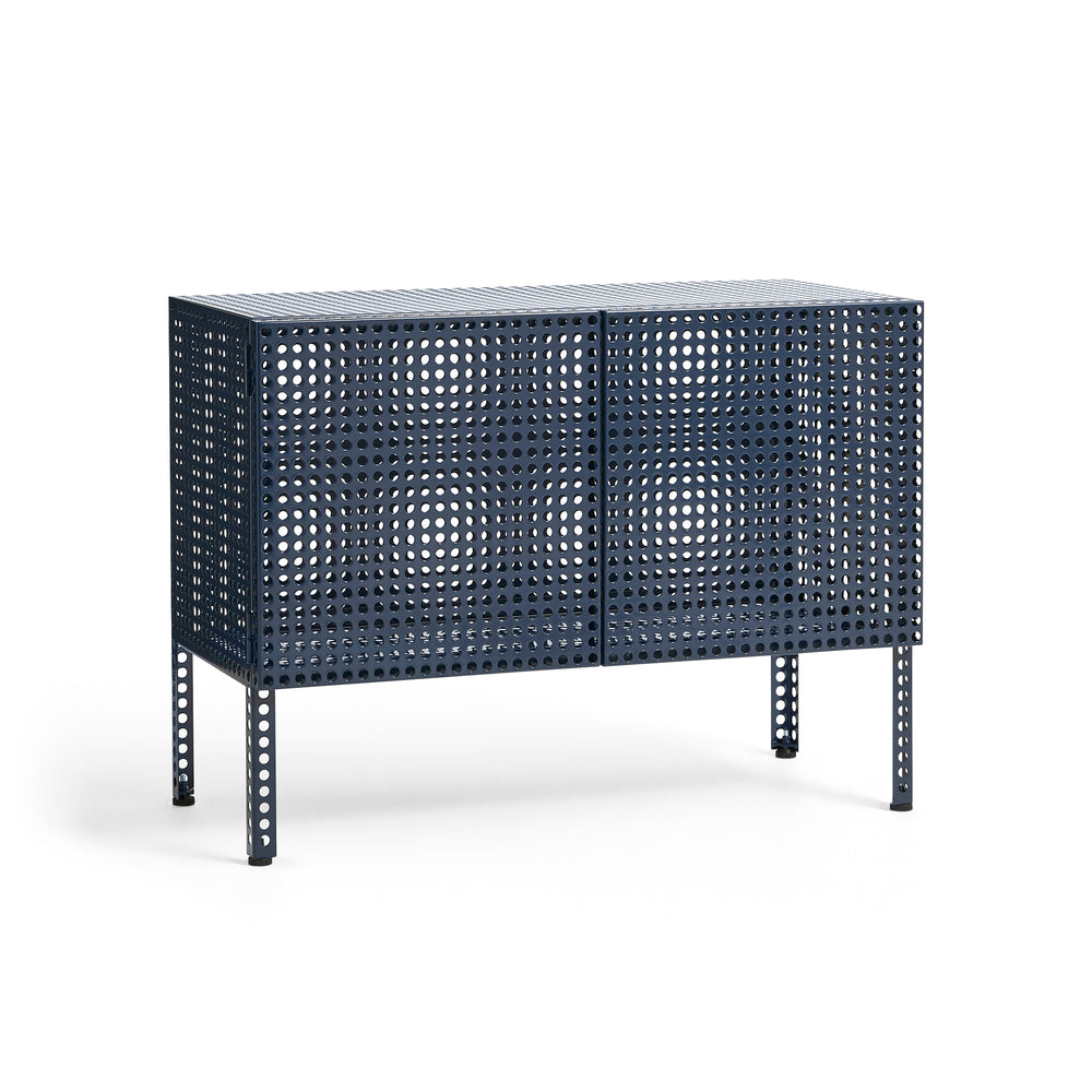 HAY - Perforated Cabinet | small / steel blue